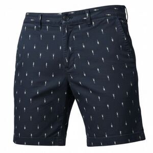Armani Exchange Chino Shorts Mens 32 Navy Blue Novelty Figure Print Cotton